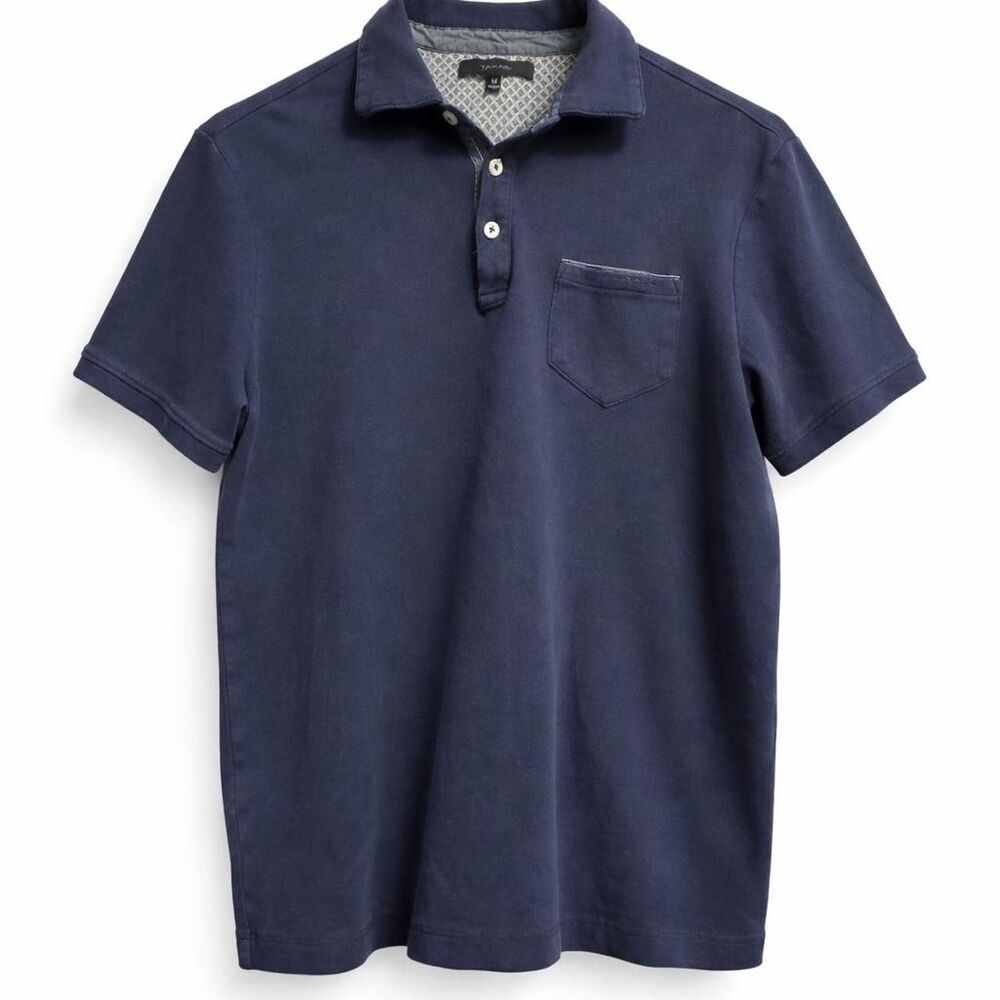 Elie-tahari Men's Navy and Blue Polo-shirts